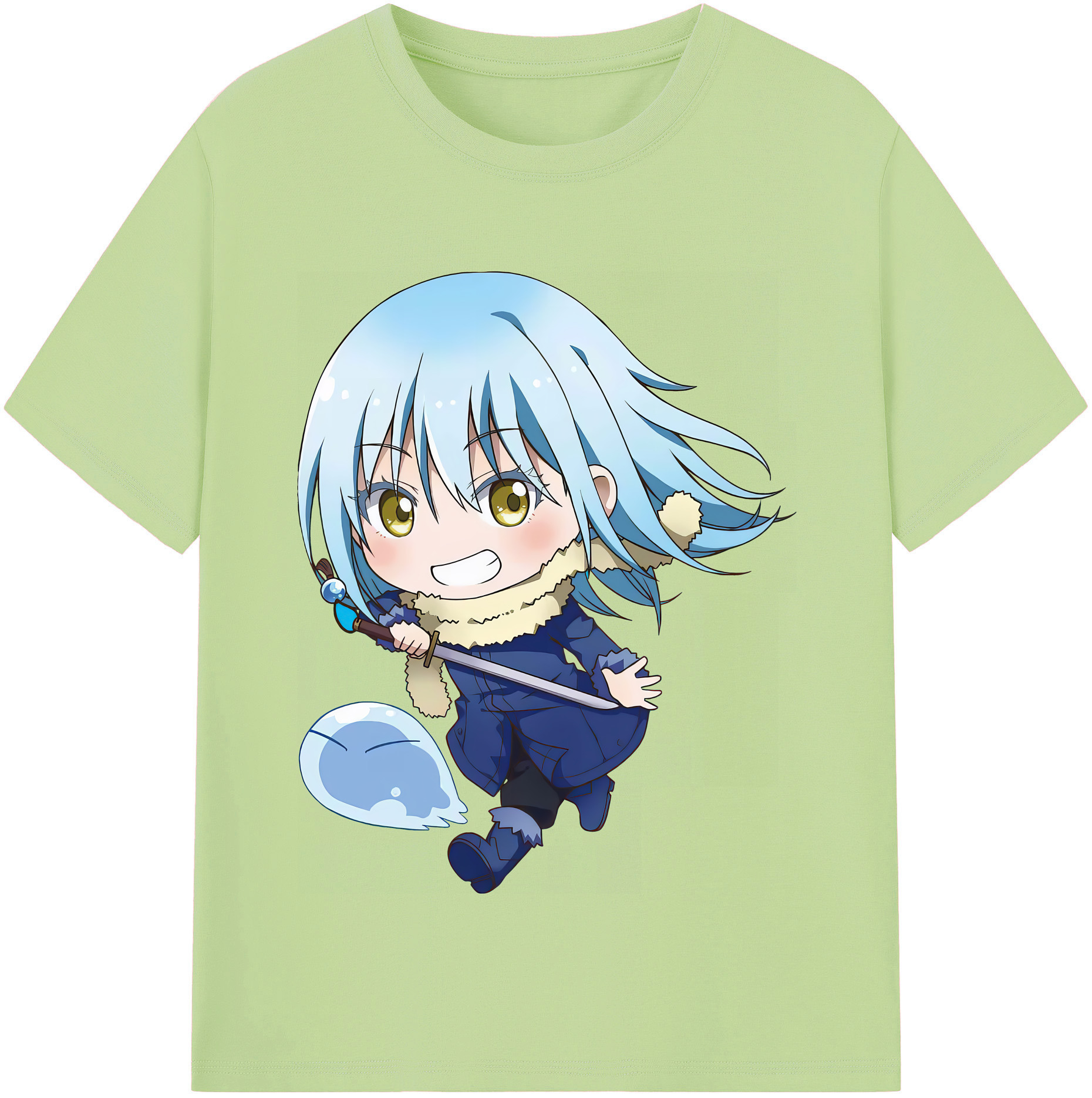 （画像用） 転スラ Regarding Reincarnated to Slime 綿100％半袖Tシャツ（フロントプリント）